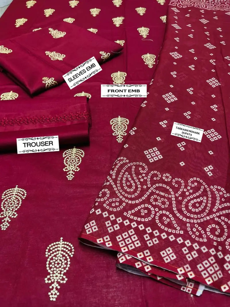ALHAMDULILAH /CROSS STITCH 3pc Summer Casual Collection