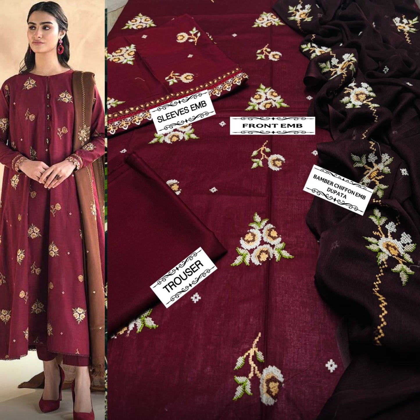 SUMMER COLLECTION 🌹*
          *ALHAMDULILAH*
*mix* 3pc Summer Casual Collection 
Code:mix🌹