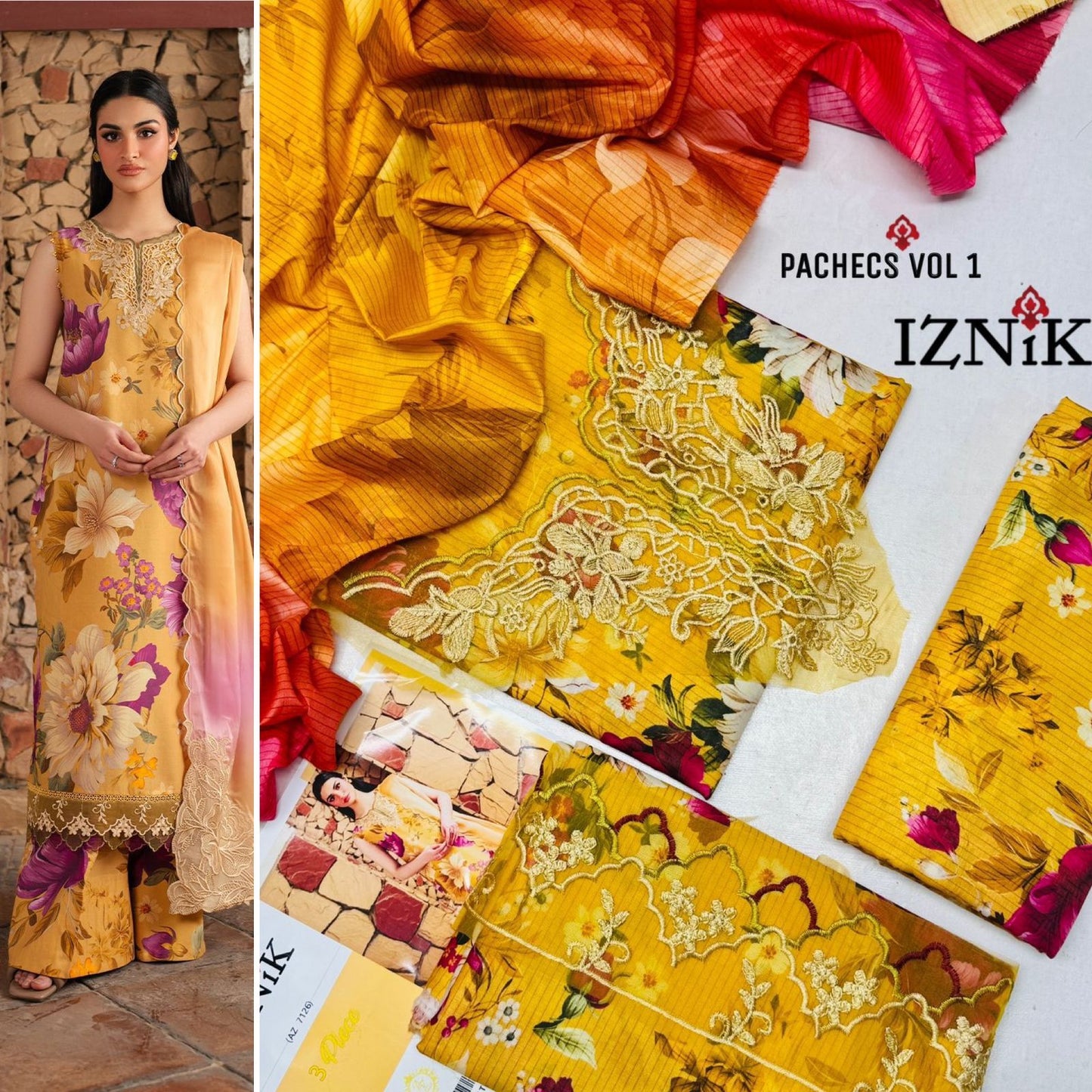 *_🌻SUMMER COLLECTION 🌻_*
*ALHAMDULILAH*
*IZNIK* 3pc Summer Eid Collection
Code:PE001