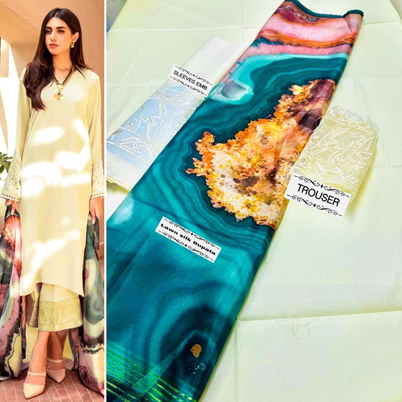 SUPER SUMMER CLEARANCE SALE OFFER* 🥳🎉🎉
*_🌻SUMMER COLLECTION 🌻_*
*ALHAMDULILAH*
*NATASHA KAMAL* 3pc Summer Casual Collection
Code:2025